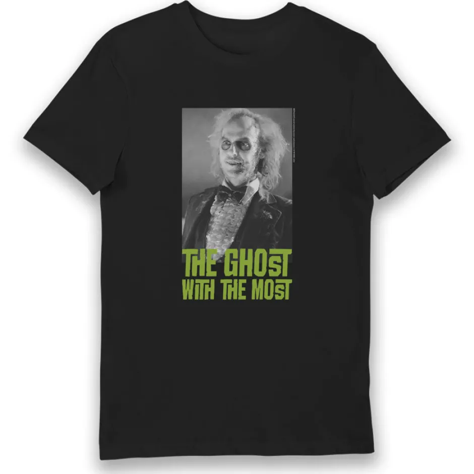 Beetlejuice the Ghost with the Most Portrait Adults T-Shirt-Bioworld International Discount