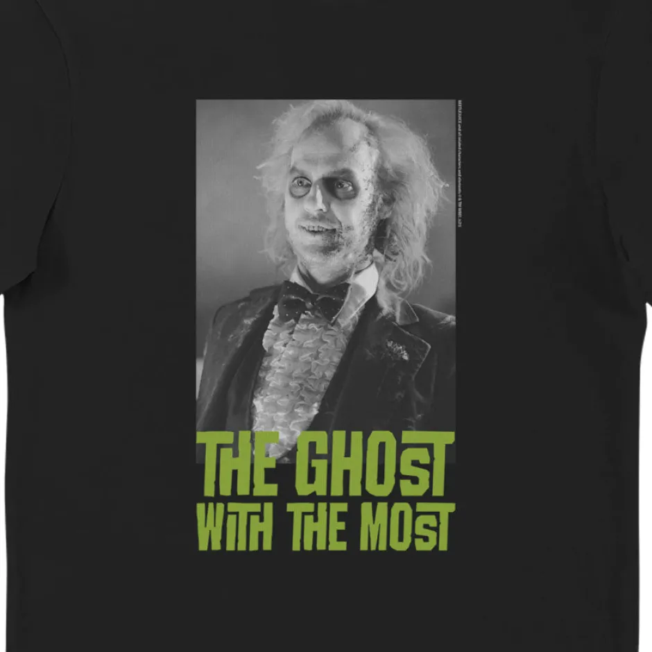 Beetlejuice the Ghost with the Most Portrait Adults T-Shirt-Bioworld International Discount