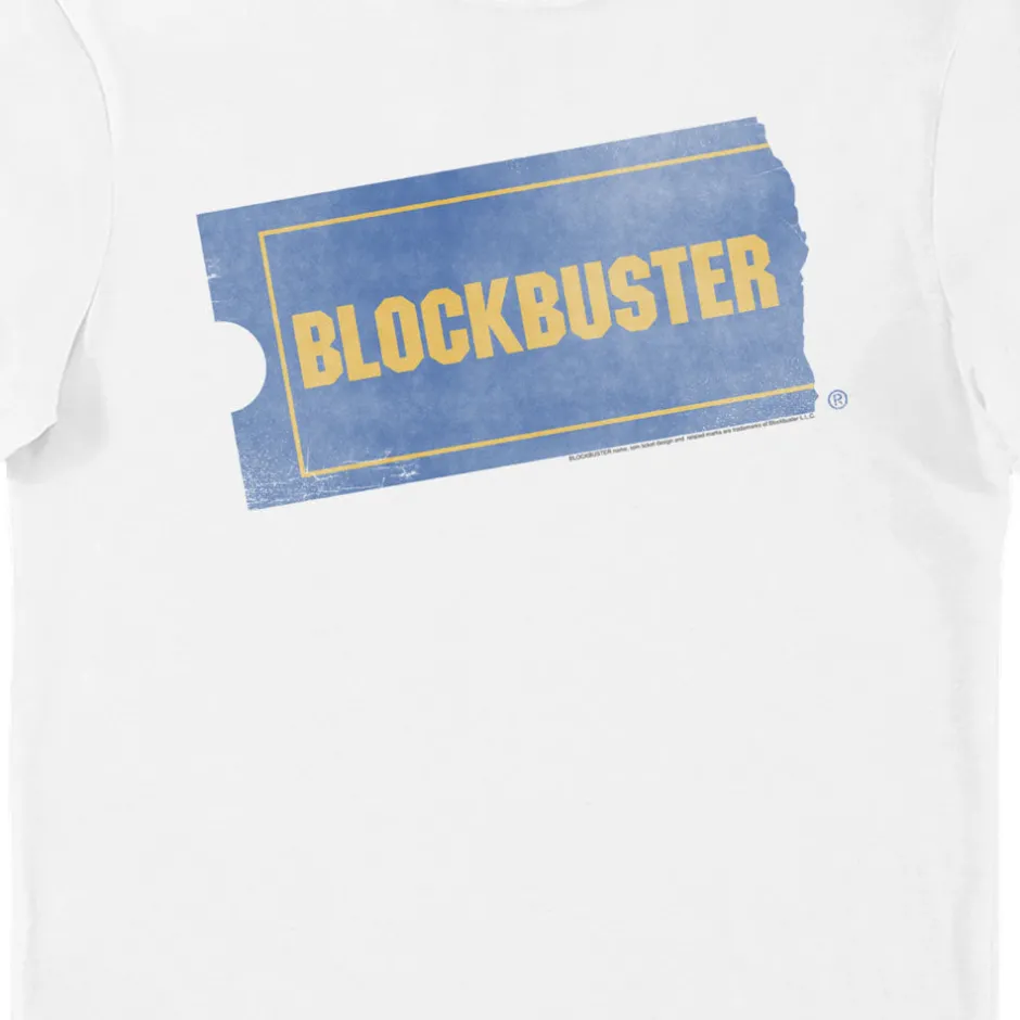 Blockbuster Distressed Ticket Vintage Adults T-Shirt-Bioworld International Store