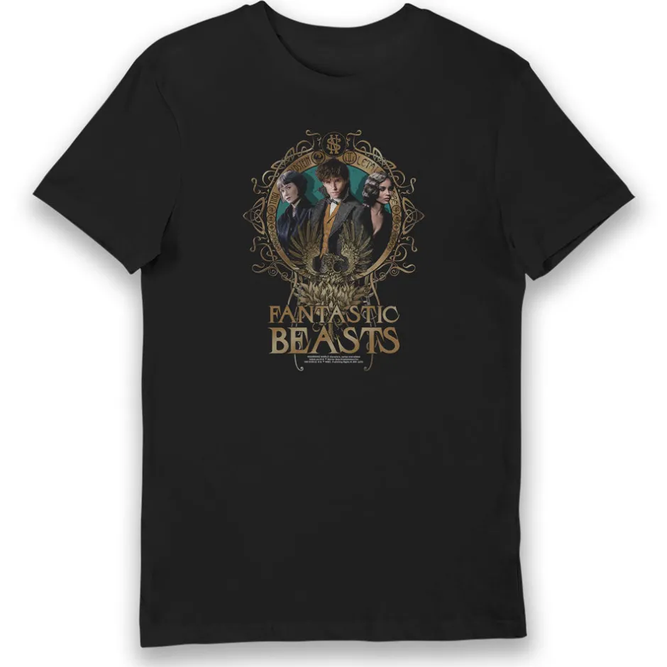 Fantastic Beasts The Crimes of Grindelwald Characters Ladies Black T-Shirt-Bioworld International Cheap