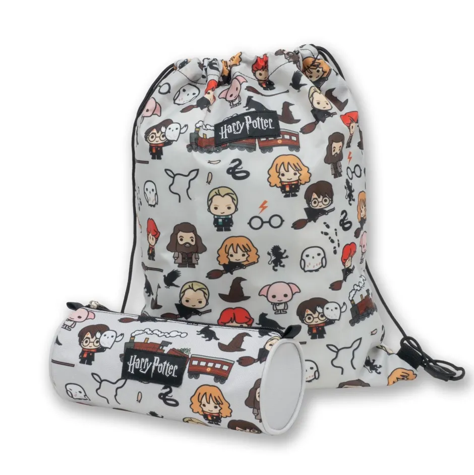 Harry Potter Chibi Character Premium Pencil Case & Kit Bag Set-Bioworld International Cheap
