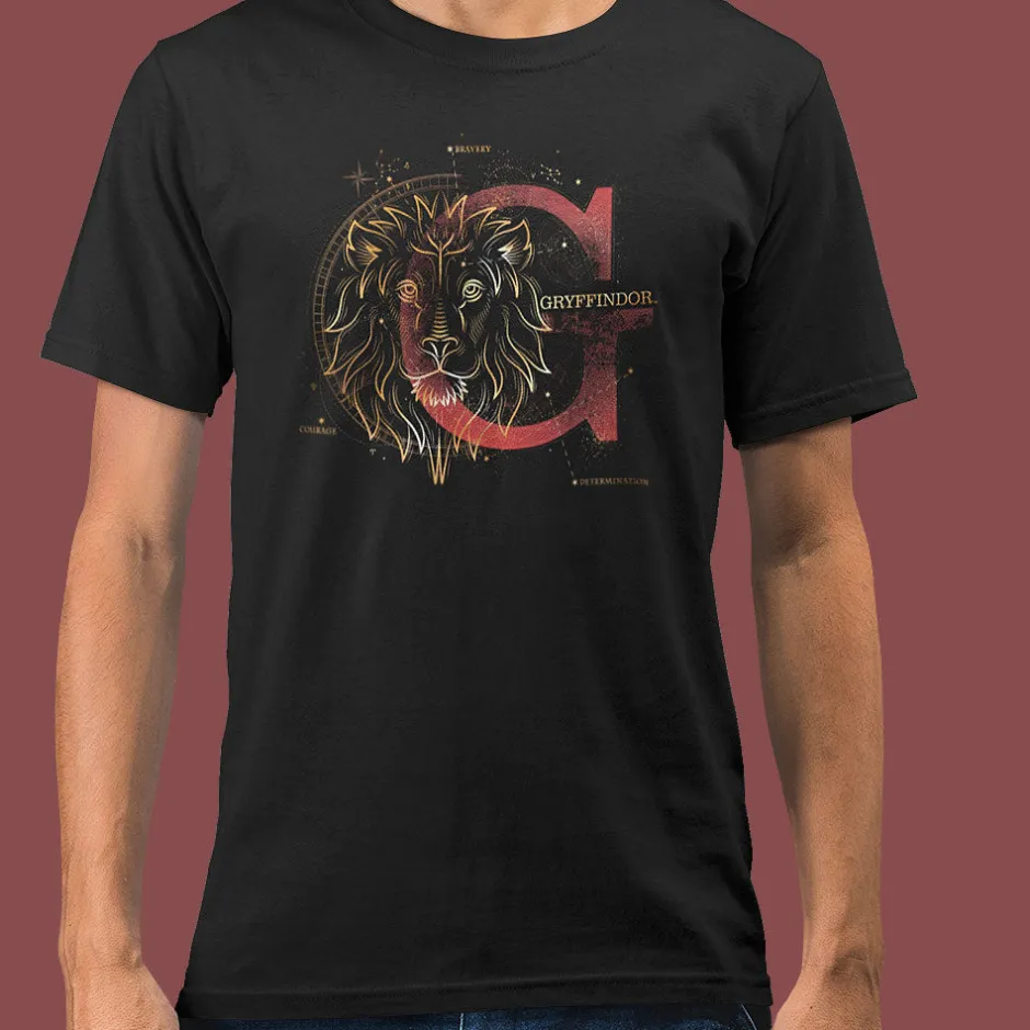 Harry Potter Gryffindor House Glow in The Dark Adults T-Shirt-Bioworld International Store