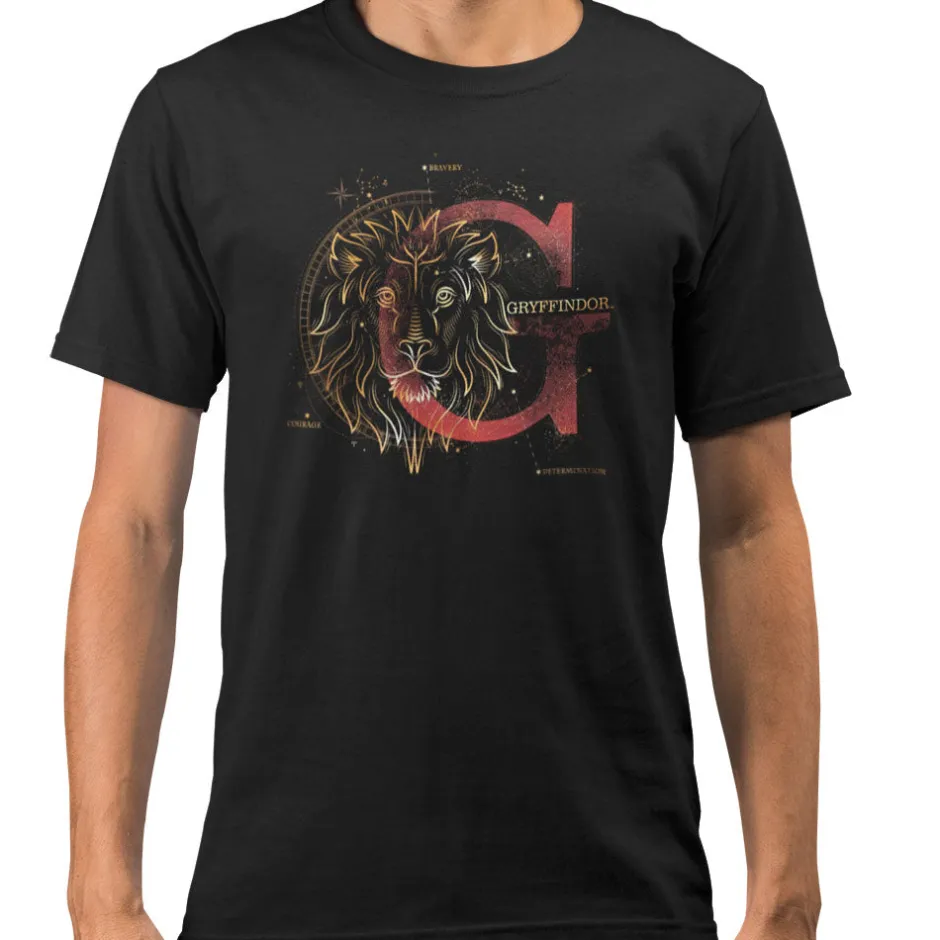 Harry Potter Gryffindor House Glow in The Dark Adults T-Shirt-Bioworld International Store
