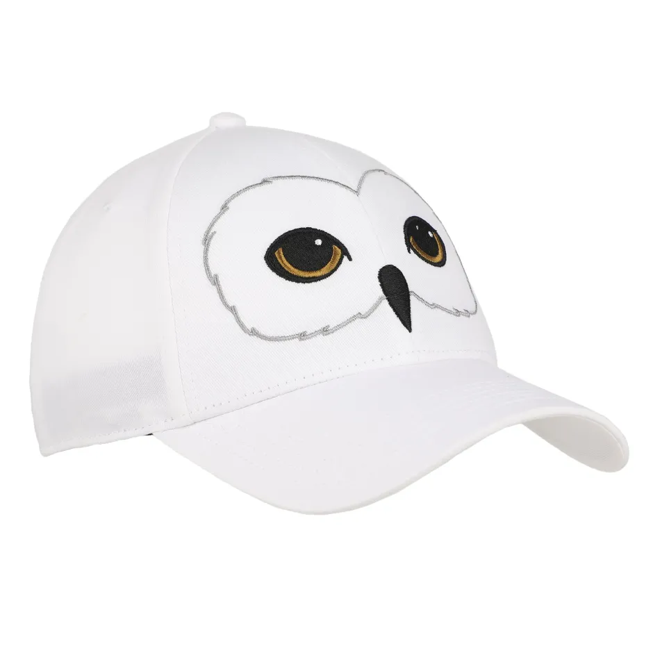 Harry Potter Hedwig Big Face Adult Adjustable Slide White Cap-Bioworld International New