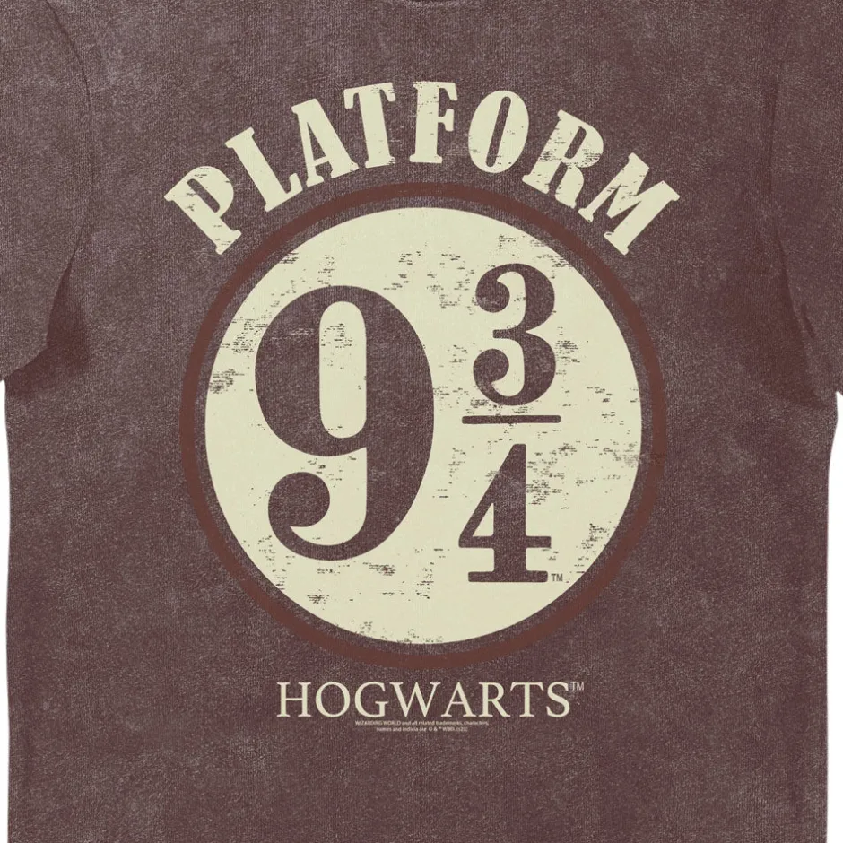Harry Potter Platform 9 ¾ Hogwarts Express Vintage Style Red Adults T-Shirt-Bioworld International Discount