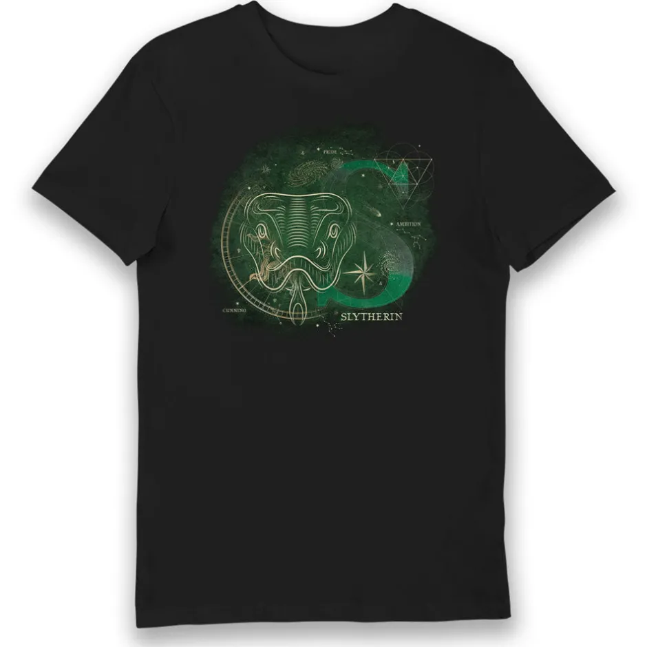 Harry Potter Slytherin House Glow in The Dark Adults T-Shirt-Bioworld International Best Sale