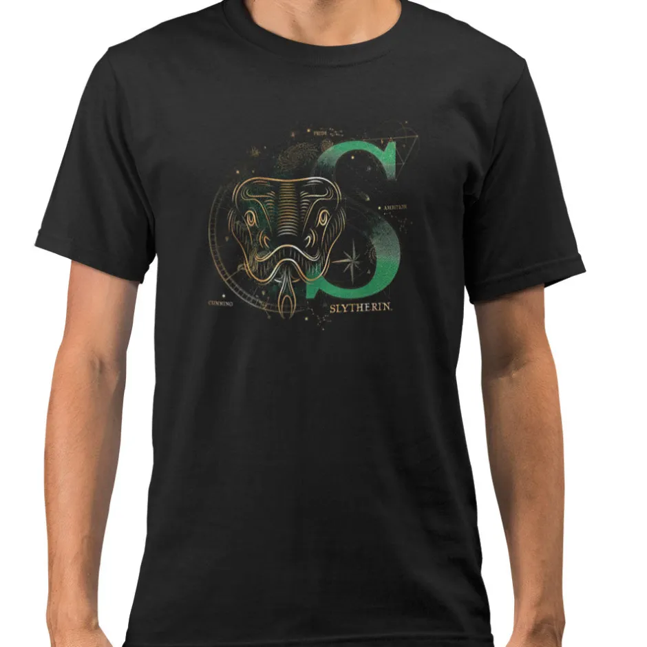 Harry Potter Slytherin House Glow in The Dark Adults T-Shirt-Bioworld International Best Sale