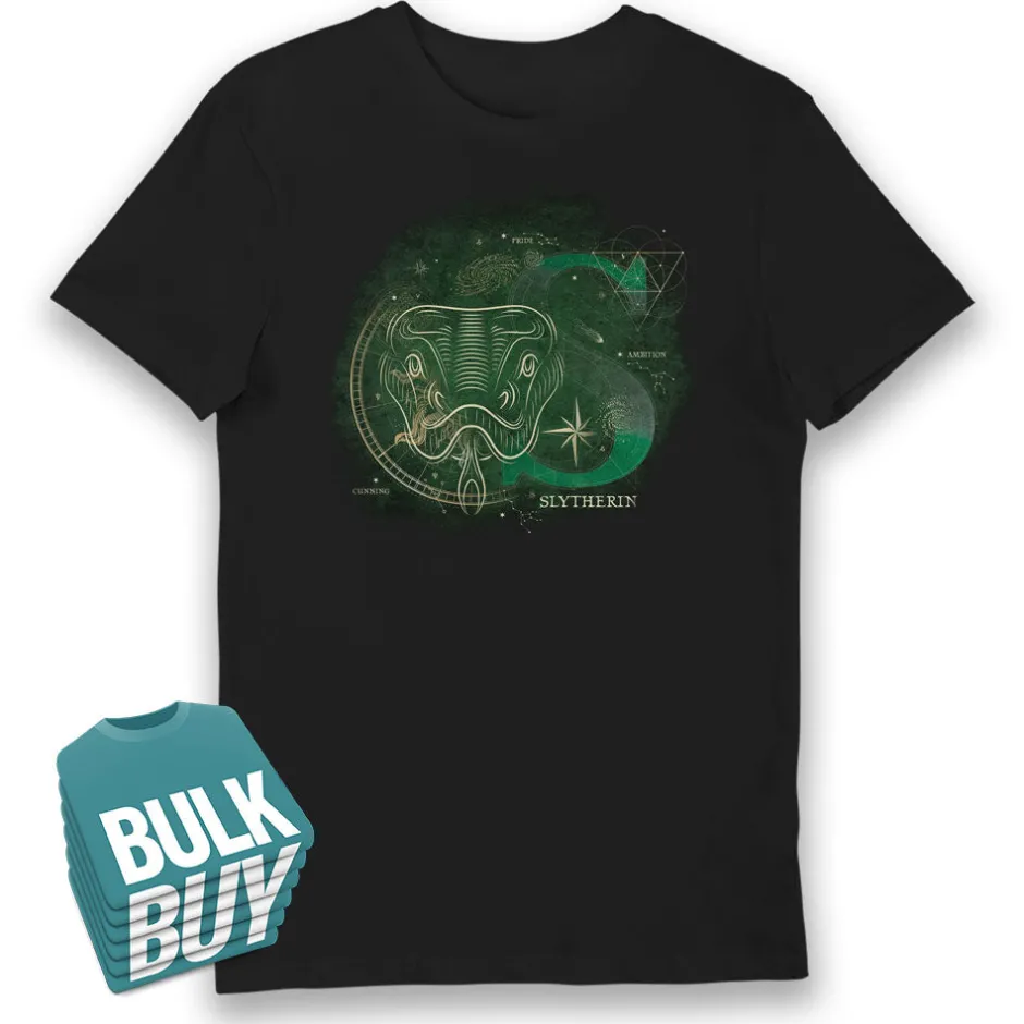 Harry Potter Slytherin House Glow in The Dark Adults T-Shirt Bulk Buy-Bioworld International Online