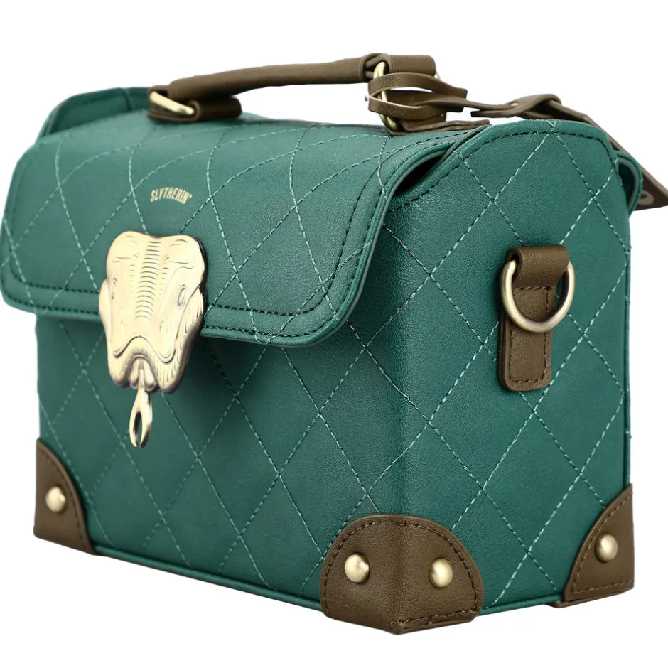 Harry Potter Slytherin Premium House Mini Trunk Cross Body Handbag-Bioworld International Fashion