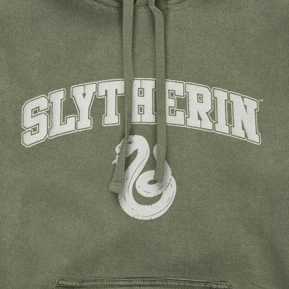 Harry Potter Slytherin Vintage Style Adults Hoodie-Bioworld International Cheap