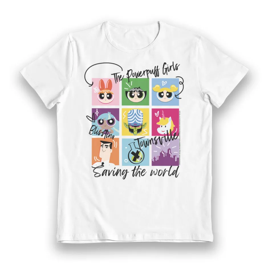 Powerpuff Girls Characters Square Kids T-Shirt-Bioworld International Flash Sale