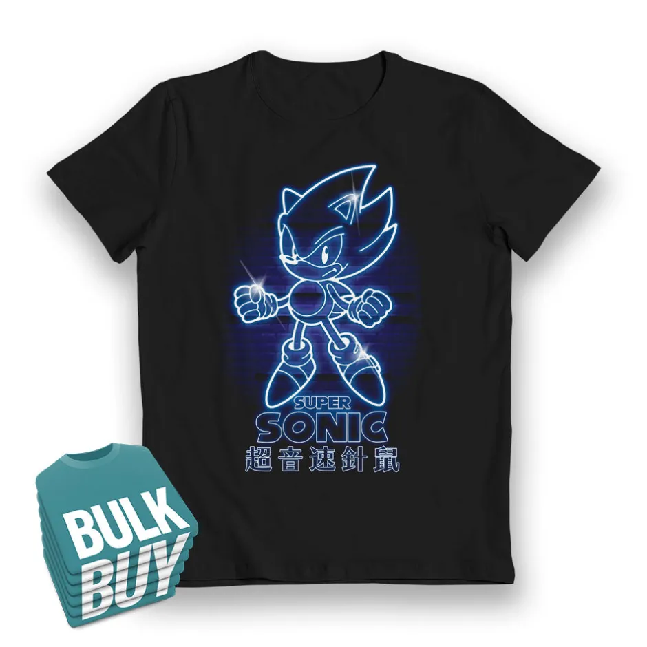 Sonic The Hedgehog Glow in the Dark Kids T-Shirt Bulk Buy-Bioworld International Best Sale
