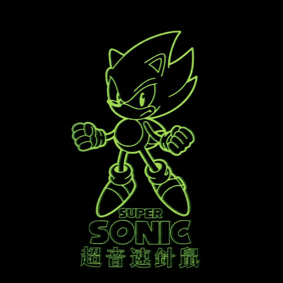 Sonic The Hedgehog Glow in the Dark Kids T-Shirt Bulk Buy-Bioworld International Best Sale