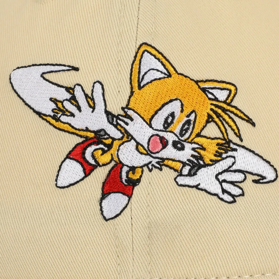 Sonic The Hedgehog Tails Heavy Cotton Wash Adult Adjustable Slide Stone Cap-Bioworld International Sale